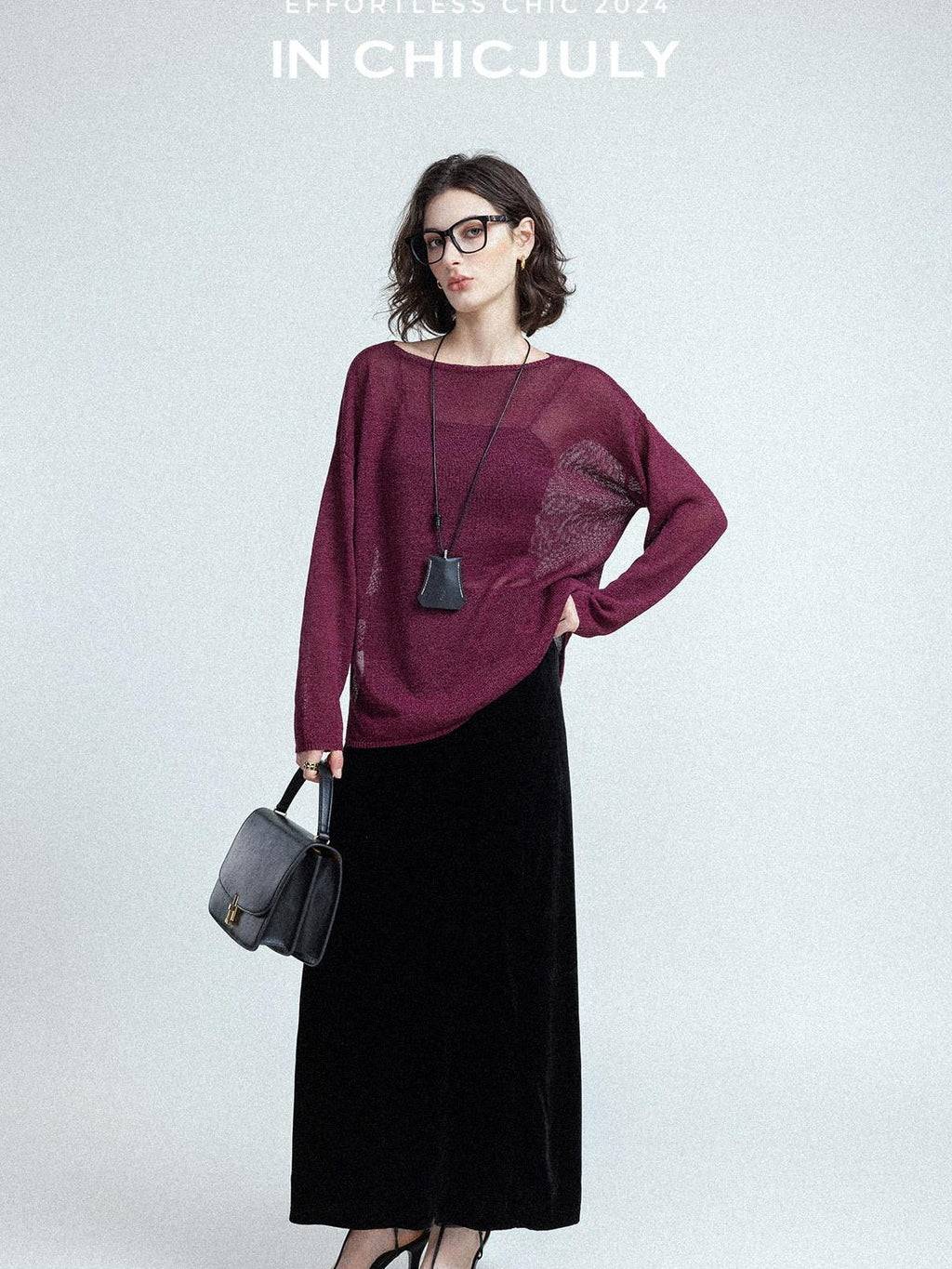 chicjuly Reverse Knit Rolled Hem Side Slit Women's Cotton Long Sleeve T-shirts
