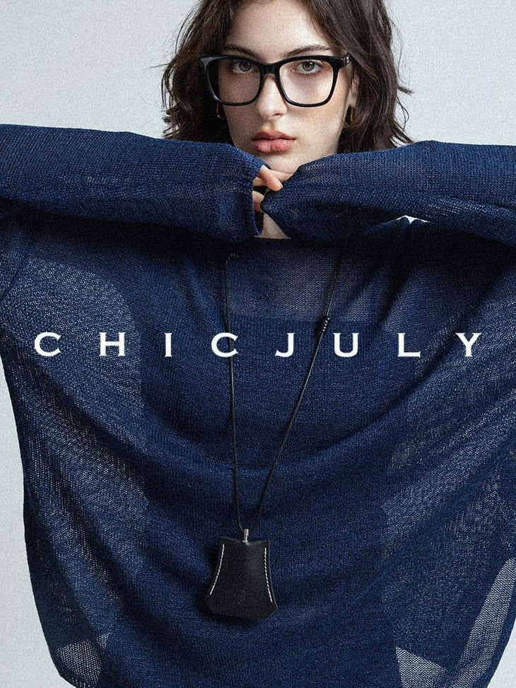 chicjuly Reverse Knit Rolled Hem Side Slit Women's Cotton Long Sleeve T-shirts