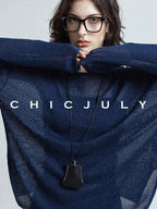 chicjuly Reverse Knit Rolled Hem Side Slit Women's Cotton Long Sleeve T-shirts