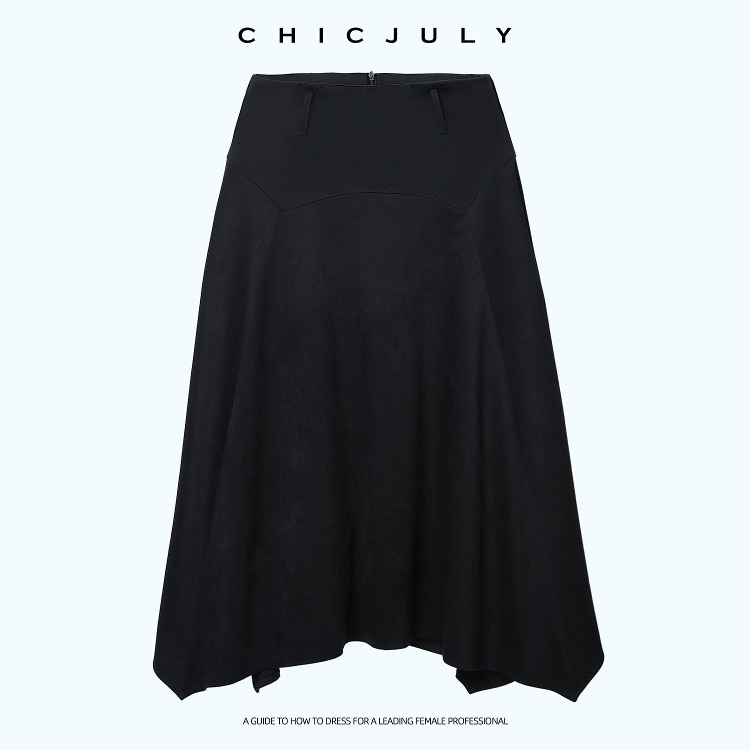 chicjuly Reverse Suede Irregular Multi Panel High Waisted Women's Maxi Skirts 1012563860639