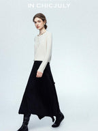 chicjuly Reverse Suede Irregular Multi Panel High Waisted Women's Maxi Skirts