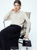 chicjuly Reverse Suede Irregular Multi Panel High Waisted Women's Maxi Skirts
