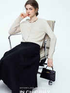chicjuly Reverse Suede Irregular Multi Panel High Waisted Women's Maxi Skirts