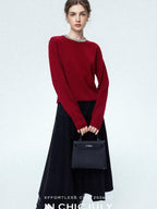 chicjuly Reverse Suede Irregular Multi Panel High Waisted Women's Maxi Skirts