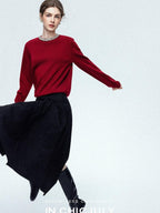 chicjuly Reverse Suede Irregular Multi Panel High Waisted Women's Maxi Skirts