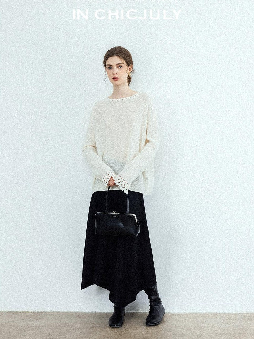 chicjuly Reverse Suede Irregular Multi Panel High Waisted Women's Maxi Skirts