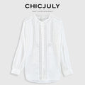 chicjuly Romantic 3d Embroidered Sunproof Long Sleeve Loose Women's Cotton Silk Shirts 917699121254