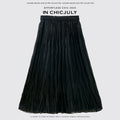 chicjuly Satin Sheen Irregular Pressed Pleated Women's Polyester Maxi Skirts 969506965491