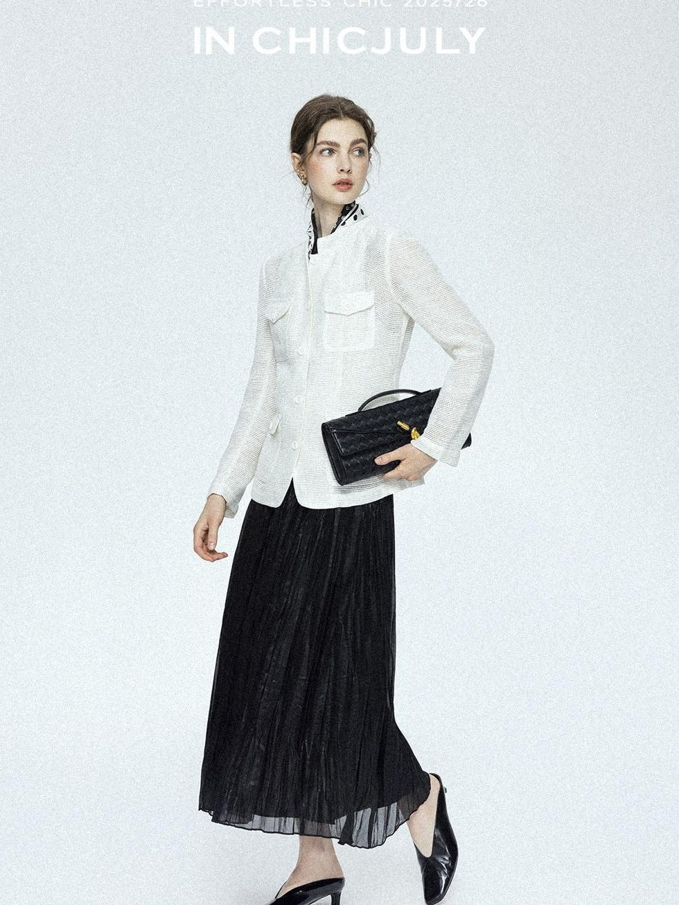 chicjuly Satin Sheen Irregular Pressed Pleated Women's Polyester Maxi Skirts