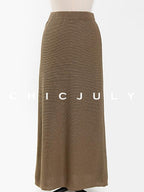 chicjuly Sculptural Pleated Asymmetrical Shoulder Women's Lyocell Top & Skirt Sets