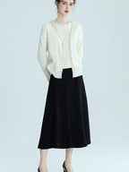 chicjuly Sequin Embellished Knit Cardigan Women's Cashmere Wool Short Sleeve T-shirts