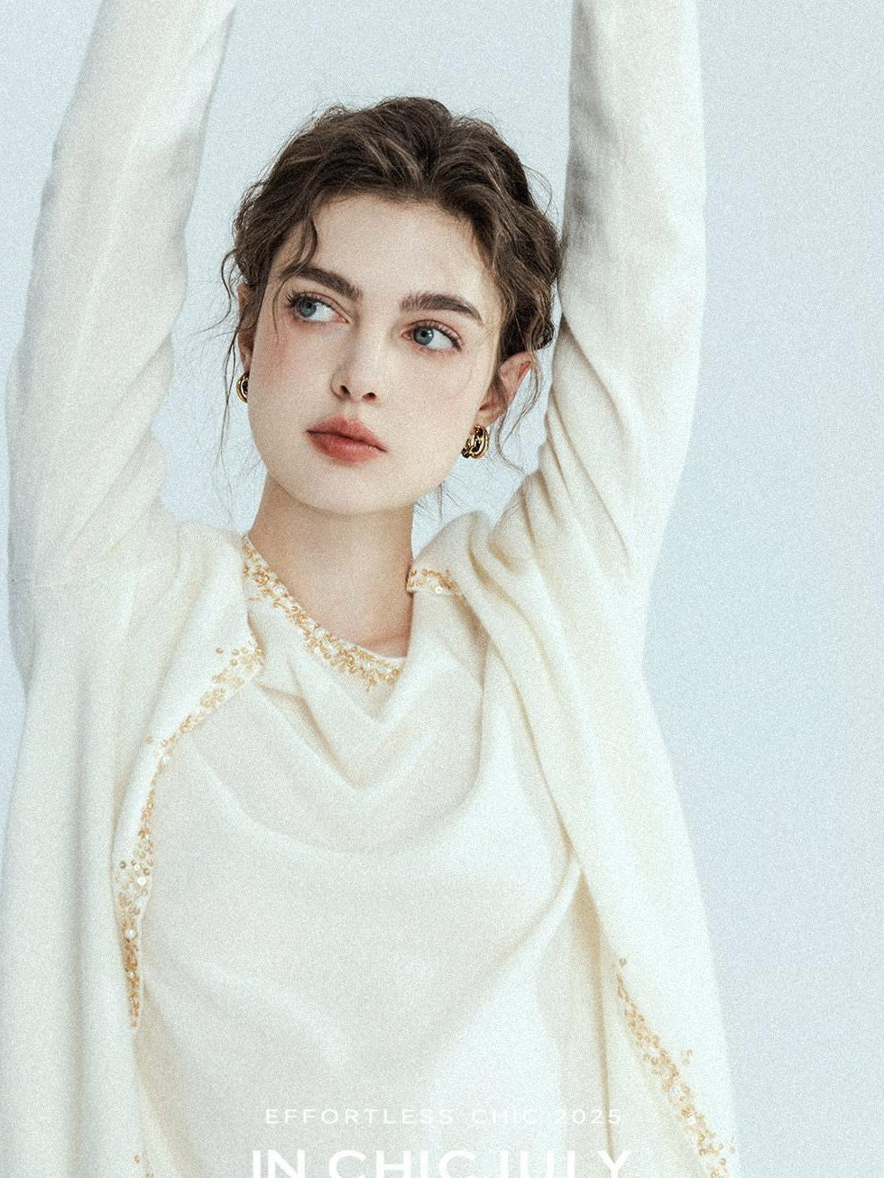 chicjuly Sequin Embellished Knit Cardigan Women's Cashmere Wool Short Sleeve T-shirts