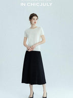 chicjuly Sequin Embellished Knit Cardigan Women's Cashmere Wool Short Sleeve T-shirts