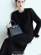 chicjuly Sequin Embellished Knit Cardigan Women's Cashmere Wool Short Sleeve T-shirts