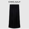 chicjuly Shimmering Bias Cut Fishtail Women's Double Face Tri Acetate Satin Maxi Skirts 920726952898