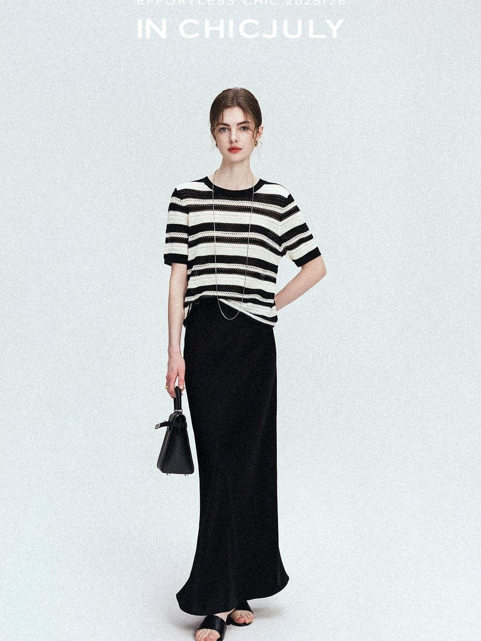 chicjuly Shimmering Bias Cut Fishtail Women's Double Face Tri Acetate Satin Maxi Skirts