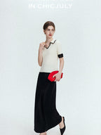 chicjuly Shimmering Bias Cut Fishtail Women's Double Face Tri Acetate Satin Maxi Skirts