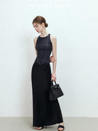chicjuly Shimmering Bias Cut Fishtail Women's Double Face Tri Acetate Satin Maxi Skirts