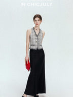 chicjuly Shimmering Bias Cut Fishtail Women's Double Face Tri Acetate Satin Maxi Skirts