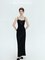 chicjuly Shimmering Bias Cut Fishtail Women's Double Face Tri Acetate Satin Maxi Skirts