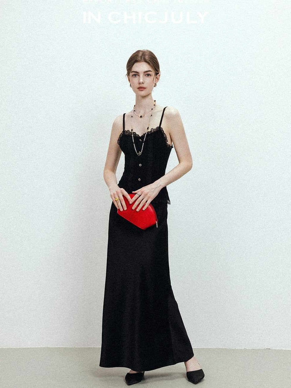 chicjuly Shimmering Bias Cut Fishtail Women's Double Face Tri Acetate Satin Maxi Skirts