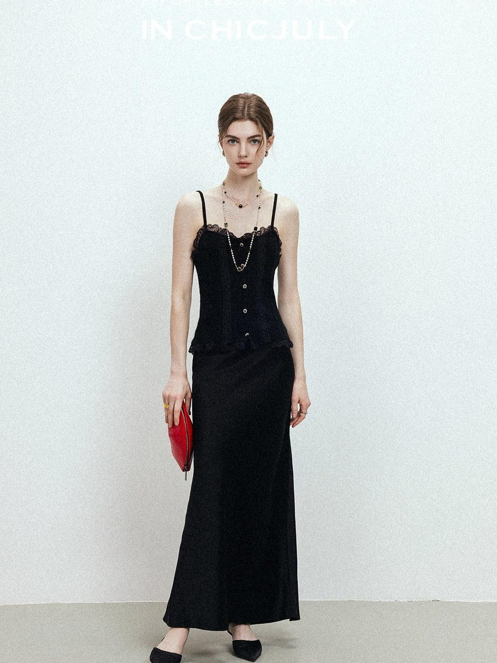 chicjuly Shimmering Bias Cut Fishtail Women's Double Face Tri Acetate Satin Maxi Skirts