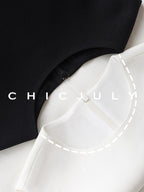 chicjuly Sleeveless Round Neck Loose Minimalist Women's Acetate Chiffon Blouses