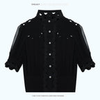 chicjuly Slimming Solid 3d Cutout Women's Mulberry Silk Short Sleeve T-shirts 1048505748038