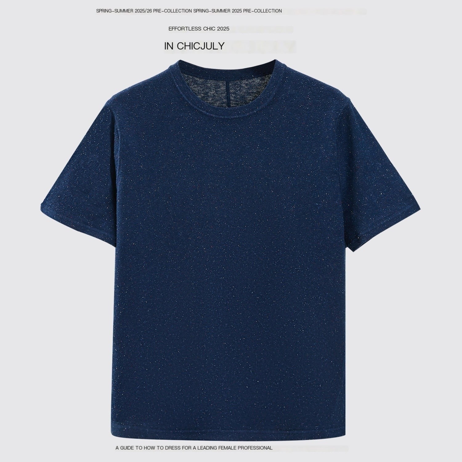 chicjuly Slub Knit Breathable Uv Protection Women's Hemp Cotton Short Sleeve T-shirts 931956884817
