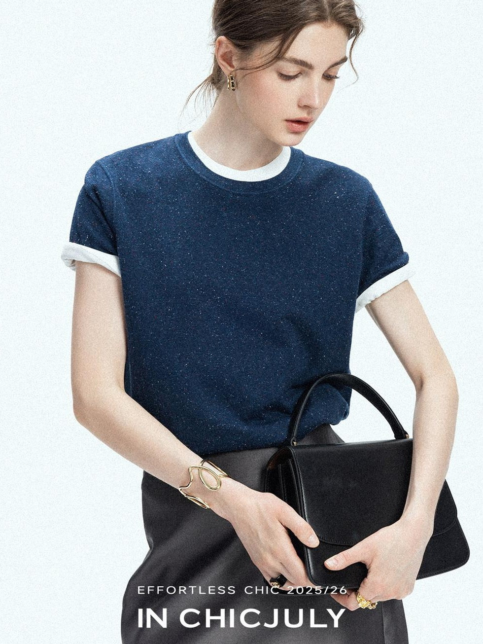 chicjuly Slub Knit Breathable Uv Protection Women's Hemp Cotton Short Sleeve T-shirts