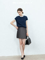 chicjuly Slub Knit Breathable Uv Protection Women's Hemp Cotton Short Sleeve T-shirts