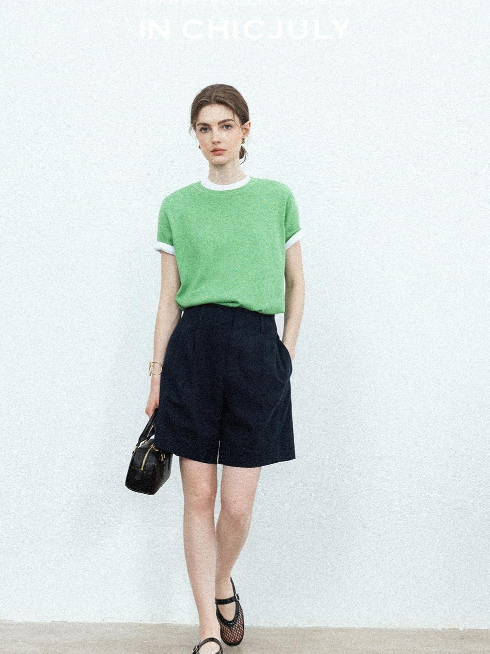 chicjuly Slub Knit Breathable Uv Protection Women's Hemp Cotton Short Sleeve T-shirts