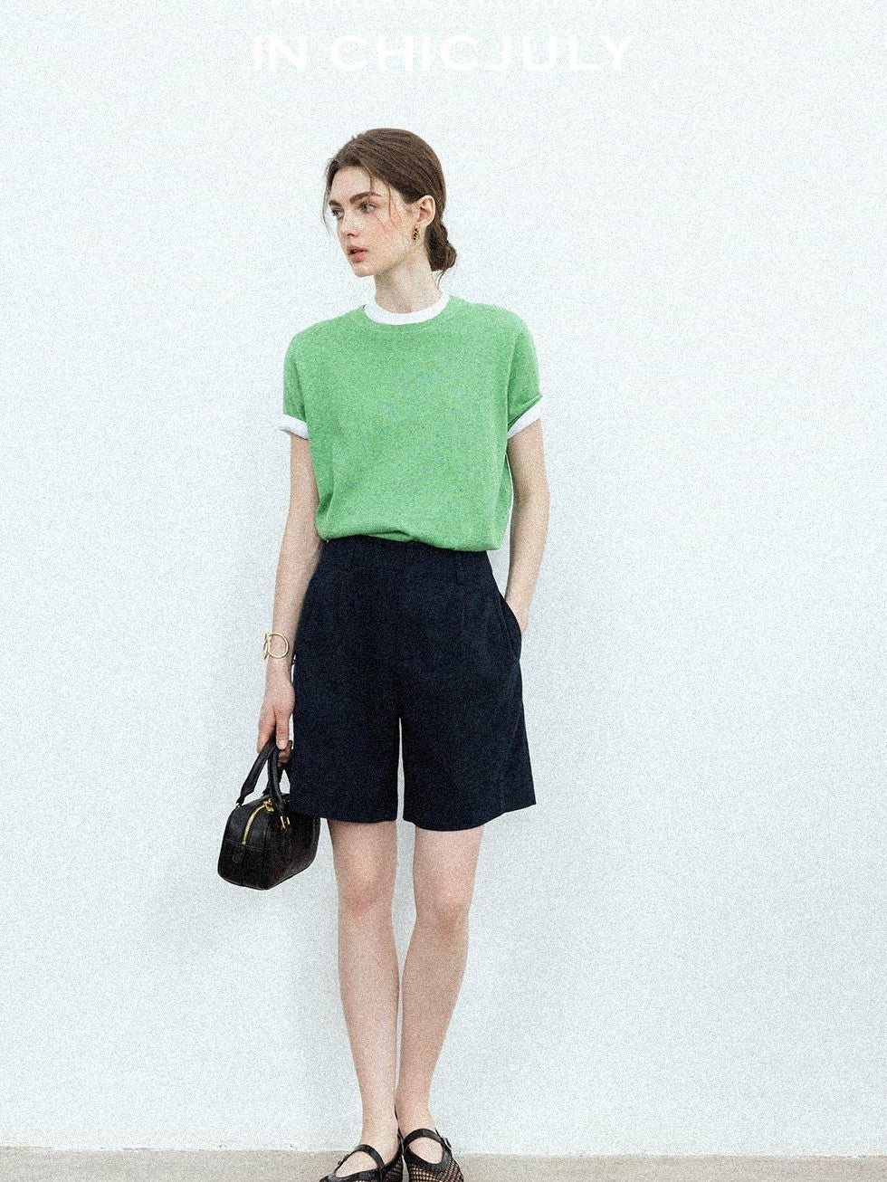 chicjuly Slub Knit Breathable Uv Protection Women's Hemp Cotton Short Sleeve T-shirts