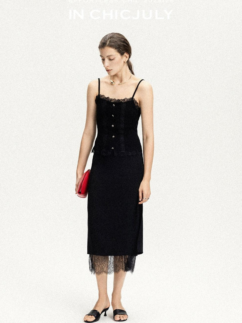 chicjuly Solid Color Lace Patchwork Special Craft Women's Pure Wool Tank Tops