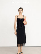 chicjuly Solid Color Lace Patchwork Special Craft Women's Pure Wool Tank Tops