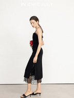 chicjuly Solid Color Lace Patchwork Special Craft Women's Pure Wool Tank Tops