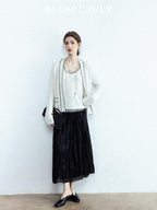 chicjuly Starry Floral Boucle Knit Women's Wool Short Button Cardigans