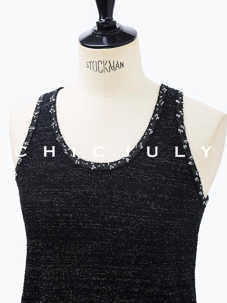 chicjuly Starry Floral Boucle Knit Women's Wool Short Button Cardigans
