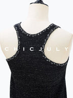 chicjuly Starry Floral Boucle Knit Women's Wool Short Button Cardigans