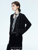 chicjuly Starry Floral Boucle Knit Women's Wool Short Button Cardigans