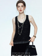 chicjuly Starry Floral Boucle Knit Women's Wool Short Button Cardigans