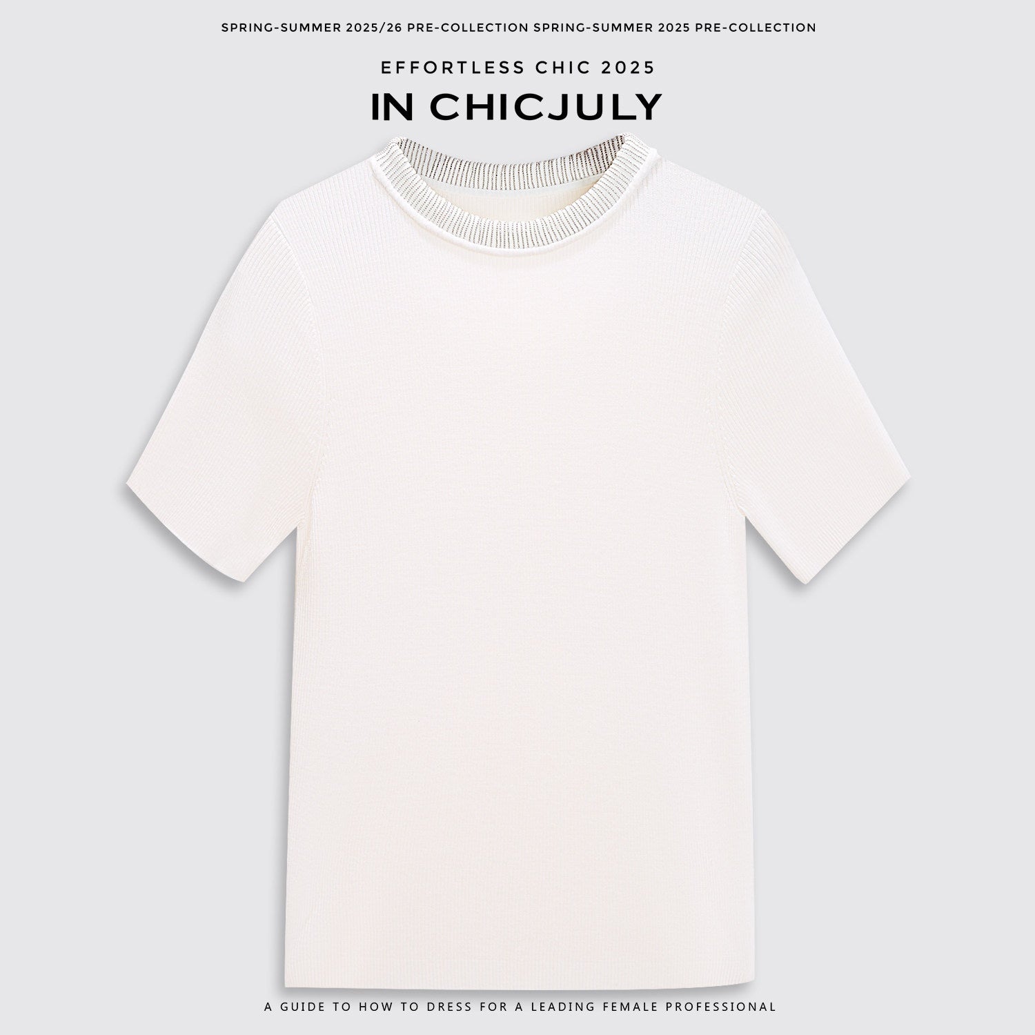 chicjuly Starry Rhinestone Neck Knit Women's Silk Wool Short Sleeve T-shirts 936085674877
