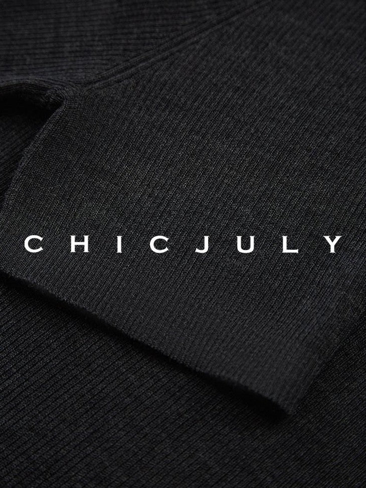 chicjuly Starry Rhinestone Neck Knit Women's Silk Wool Short Sleeve T-shirts