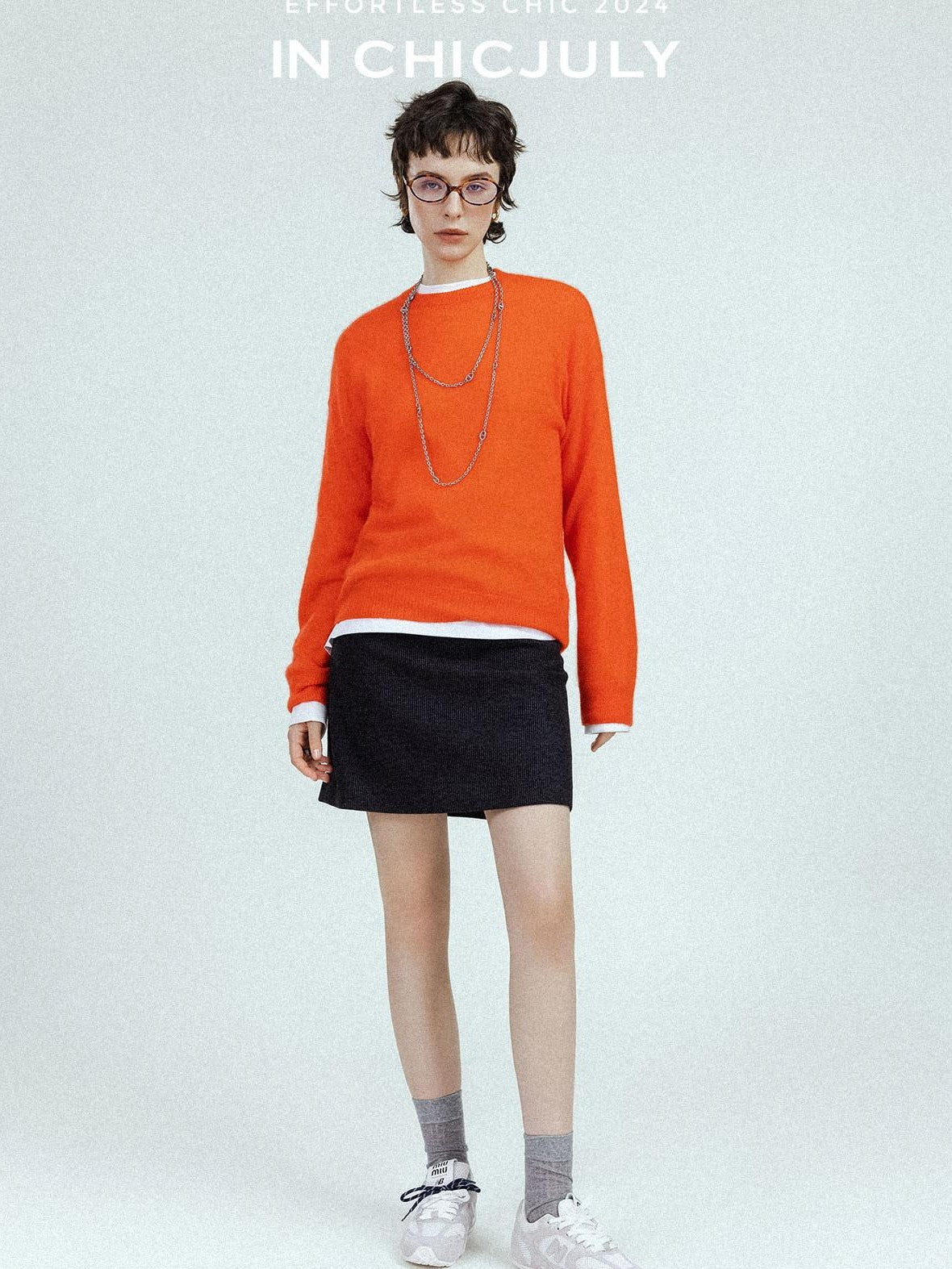 chicjuly Subtle Striped Textured High Waist A Line Women's Wool Acetate Mini Skirts