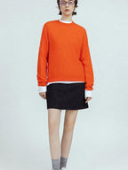 chicjuly Subtle Striped Textured High Waist A Line Women's Wool Acetate Mini Skirts