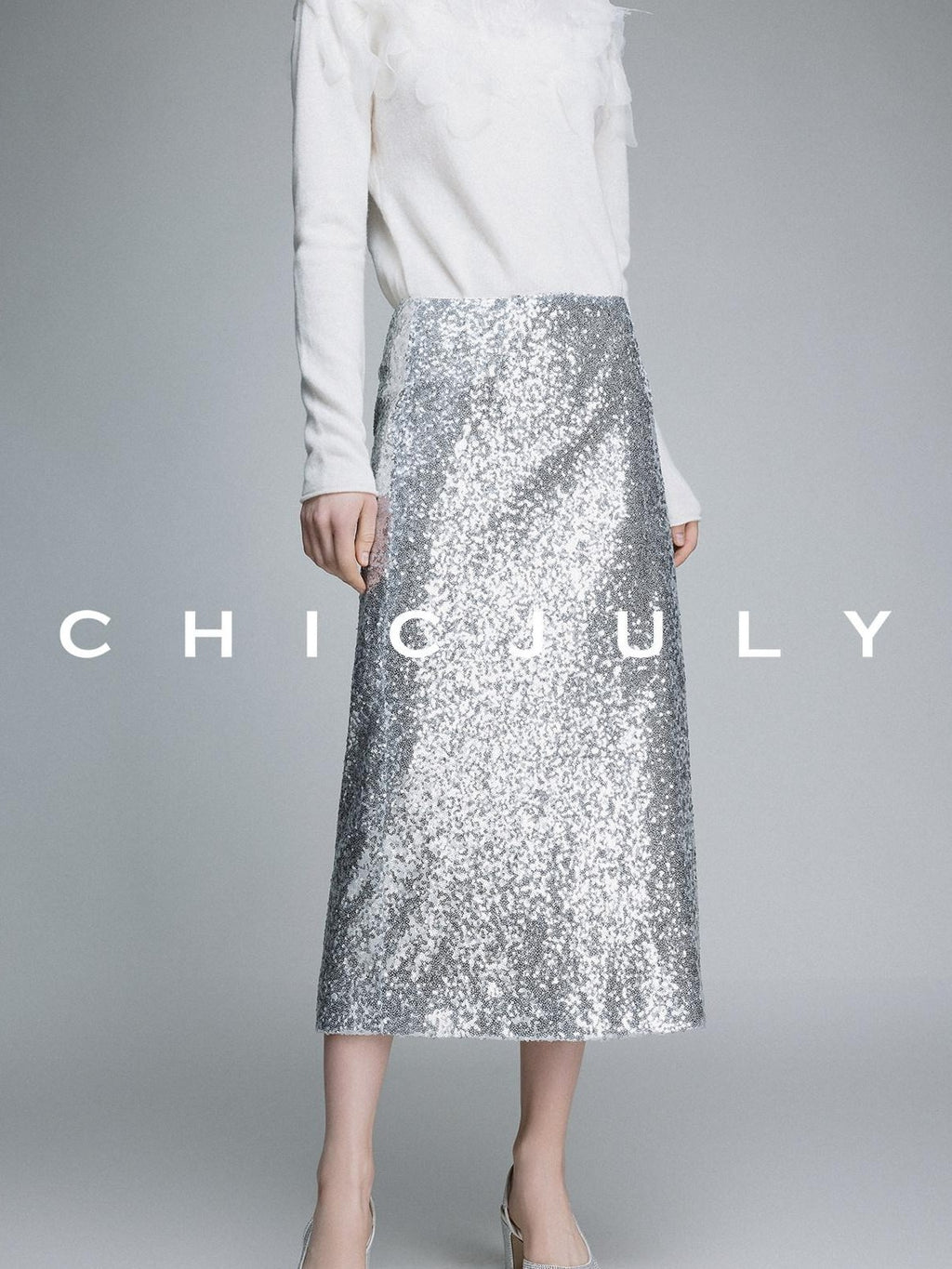 chicjuly Swan Neck Hand Embroidered 3d Floral Mesh Women's Wool Blouses