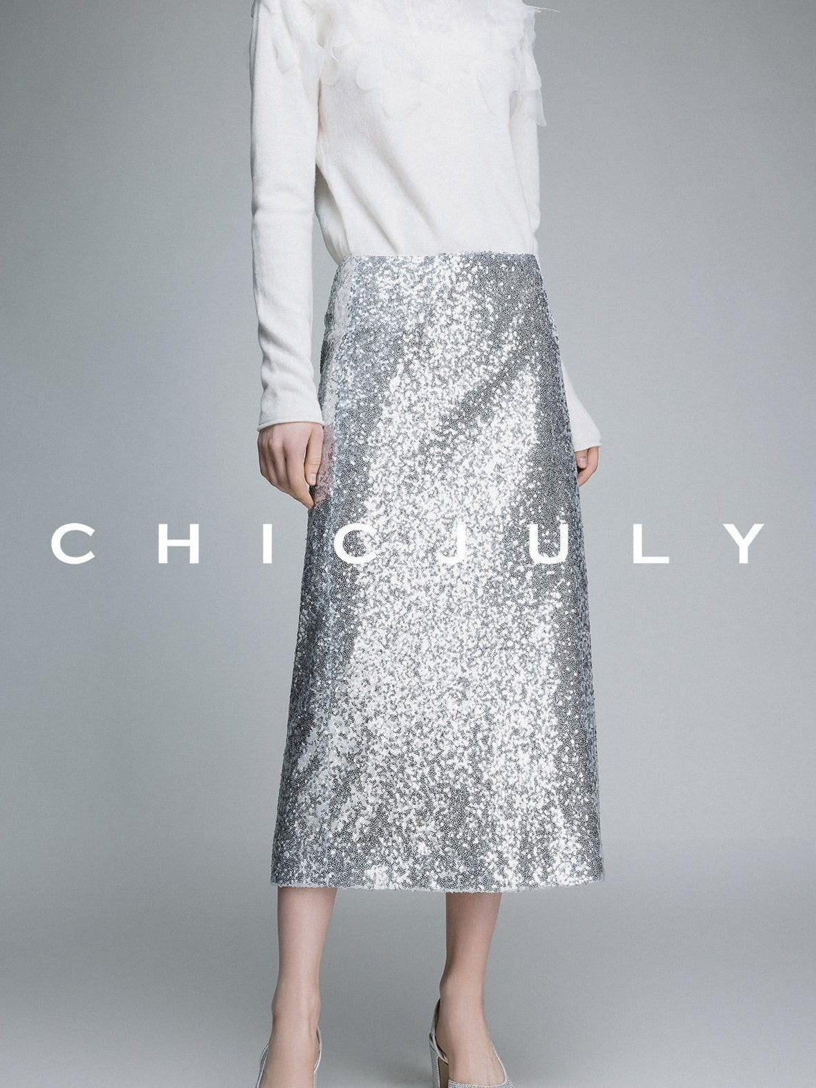chicjuly Swan Neck Hand Embroidered 3d Floral Mesh Women's Wool Blouses