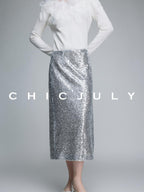 chicjuly Swan Neck Hand Embroidered 3d Floral Mesh Women's Wool Blouses
