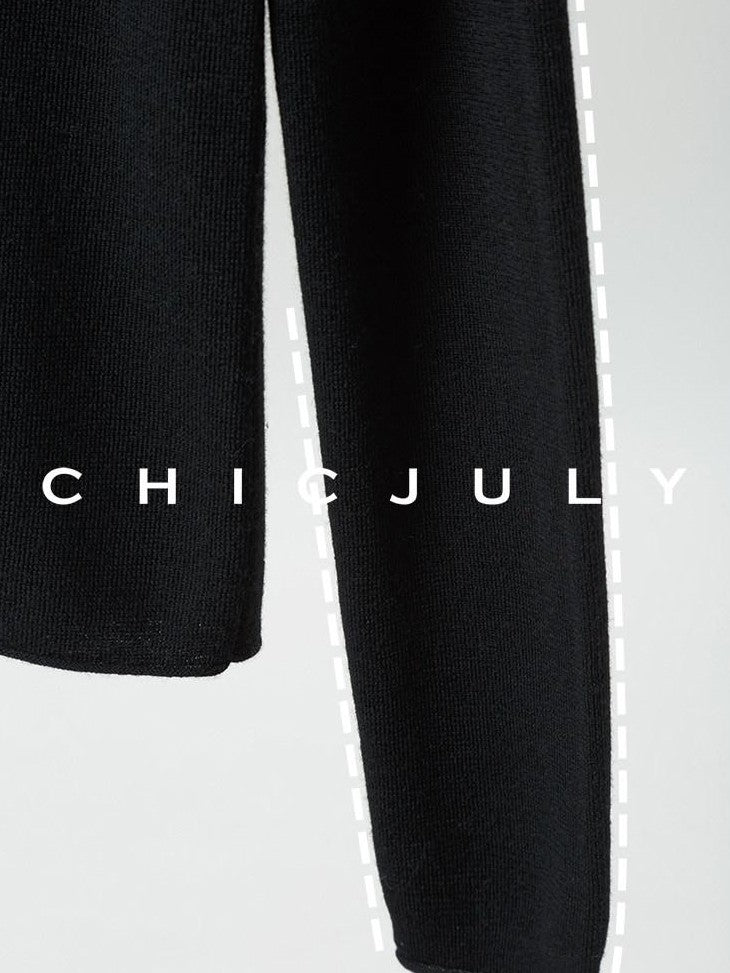 chicjuly Swan Neck Hand Embroidered 3d Floral Mesh Women's Wool Blouses