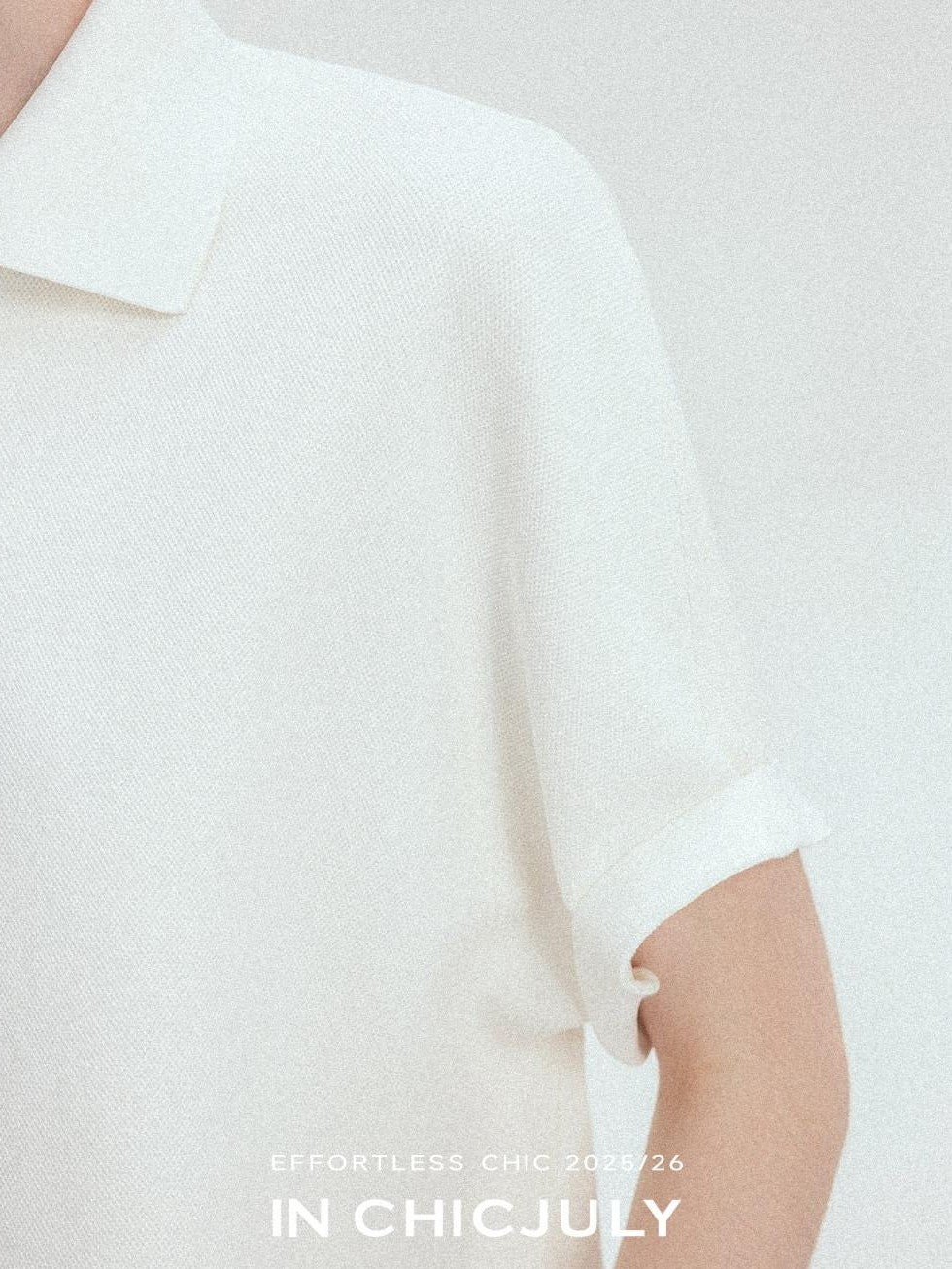 chicjuly Tenniscore Polo Collar Sweatshirt Short Sleeve Women's Cotton Top & Shorts Sets
